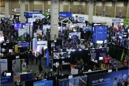 Exhibit booths at IRE