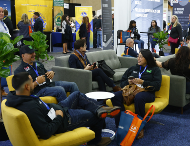 International Roofing Expo attendees networking