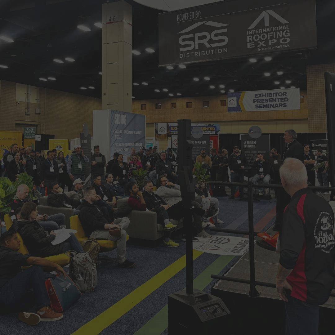 Roofing pros getting roofing training at IRE